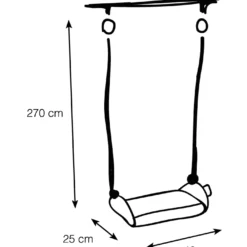 Schommelzitje Marshmallow Pink-Outdoor-small -Goedkope Tuin Spellen Winkel PurpleFrog Marshmallow schommelzit Raven Black afmetingen 4