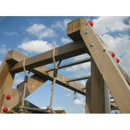 Apenbrugschommel 243 Cm. Met Klimmuur/klimnet 5 Apenbrugschommel 243 Cm. Met Klimmuur/klimnet - Afbeelding 5