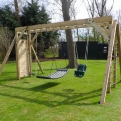 Apenbrugschommel Robuust 6 Haken -Goedkope Tuin Spellen Winkel apenbrug schommel robuust 6hken klmmuur 1