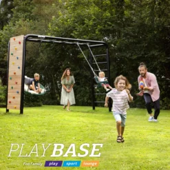 BERG Playbase Medium TT ( Houten Schommelzit + Trapeze ) -Goedkope Tuin Spellen Winkel berg playbase medium tt speeltoestel met rekstok ladder klimnet medium en bokszak 3 1