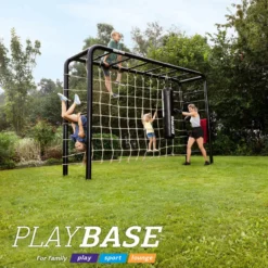 BERG PlayBase Large Met 2 Ladders -Goedkope Tuin Spellen Winkel berg playbase medium tt speeltoestel met rekstok ladder klimnet medium en bokszak 4 7