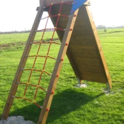 Aanbouw Klimmuur / Klimnet Voor Schommel Hout HD Openbaar Gebruik -Goedkope Tuin Spellen Winkel dubbele houten schommel openbaar klimaanbouw 1