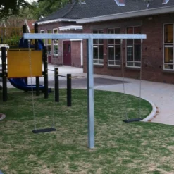 T Schommel Met A-symmetrische Armen Paal Schommel Gegalvaniseerd -Goedkope Tuin Spellen Winkel dubbele paalschommel openbaar 2 2
