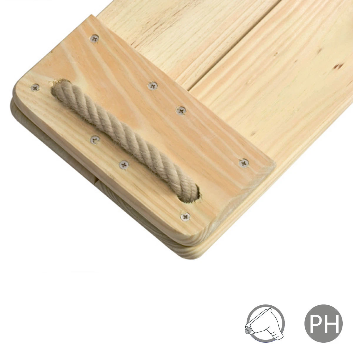Houten Schommelzitje Met PH Touw Schommelzit 3 Houten Schommelzitje Met PH Touw Schommelzit - Afbeelding 3