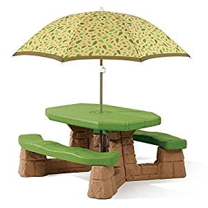 Step2 Kunststof Kinder Picknicktafel Met Parasol 1 Step2 Kunststof Kinder Picknicktafel Met Parasol