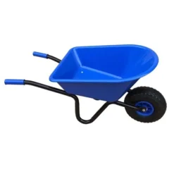 Kinderkruiwagen Blauw Met Luchtband Kruiwagen. -Goedkope Tuin Spellen Winkel kinderkruiwagen blauw met luchtband speelactief.nl 1