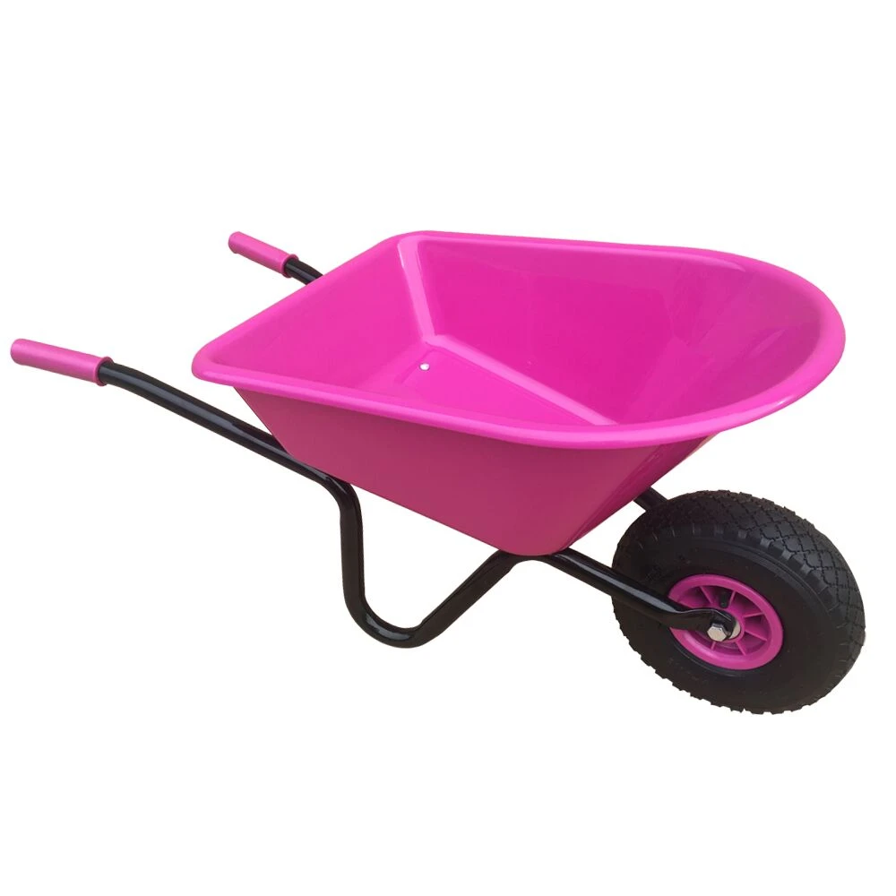 Kinderkruiwagen Fuchsia Met Luchtband Kruiwagen. 2 Kinderkruiwagen Fuchsia Met Luchtband Kruiwagen. - Afbeelding 2