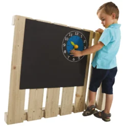 Krijtbord Schoolbord Met Klok Voor Speeltoestel -Goedkope Tuin Spellen Winkel krijtbord met klok kbt 2 scaled 1