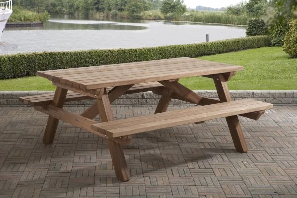 Picknicktafel Hardhout 0436 Talen 180 X 160 Cm. 3 Picknicktafel Hardhout 0436 Talen 180 X 160 Cm. - Afbeelding 3