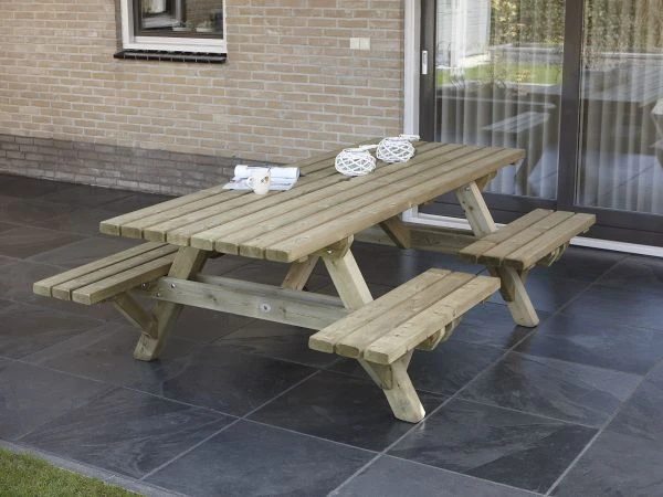 Picknicktafel 0423 Talen 160×230 Cm. Open Instap 3 Picknicktafel 0423 Talen 160×230 Cm. Open Instap - Afbeelding 3