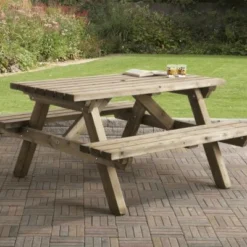 Picknicktafel 0407 Talen 150×150 Cm. Pn Tafel -Goedkope Tuin Spellen Winkel picknicktafel talen 0407