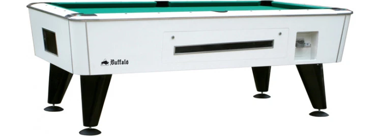 Poolbiljart White Knight 6 Ft. Met Leiplaat En Muntinworp 1 Poolbiljart White Knight 6 Ft. Met Leiplaat En Muntinworp