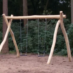 Robinia Schommel Met 2 Rubber Schommelzitjes Openbaar Gebruik -Goedkope Tuin Spellen Winkel robinia schommel 1