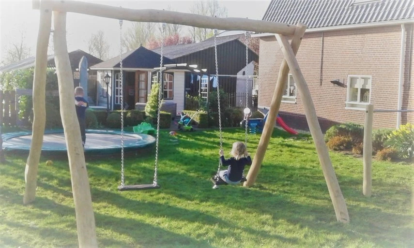 Robinia Houten Schommel Particulier 4 Haken 3 Robinia Houten Schommel Particulier 4 Haken - Afbeelding 3