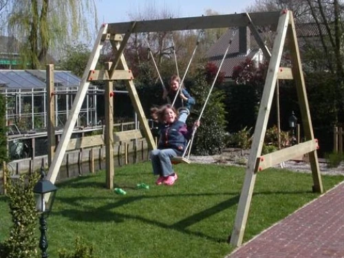 Houten Schommel Vario 4 Haken 262cm Hoog 1 Houten Schommel Vario 4 Haken 262cm Hoog