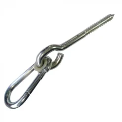 Schommelhaak Karabijn Indraaihaak Houtdraadbout 10 X 140 -Goedkope Tuin Spellen Winkel schommelhaak indraai houtdraad M12 speelactief.nl 3 1