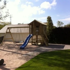 Houten Speelhuis Maarten Zonder Deur Speeltoestel -Goedkope Tuin Spellen Winkel speeltoren maarten met schommel zonder deur 1