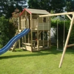 Houten Speeltoren Rosaline Speelhuis -Goedkope Tuin Spellen Winkel speeltoren rosaline 1