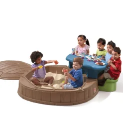 Step 2 Kunststof Zandbak Speeleiland Zandbak Met Pn-set -Goedkope Tuin Spellen Winkel step2 speeleiland zandbak en picknickset 2