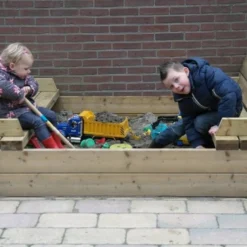 Houten Zandbak Met Bankjes Robuust Openbaar Gebruik -Goedkope Tuin Spellen Winkel zandbak 7